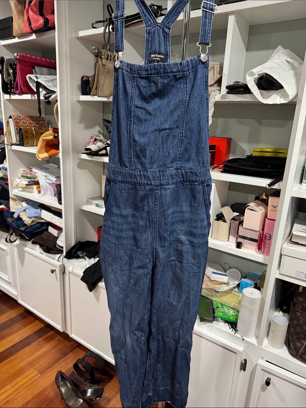 Juicy Couture Dark Blue Denim Overall Jumpsuit